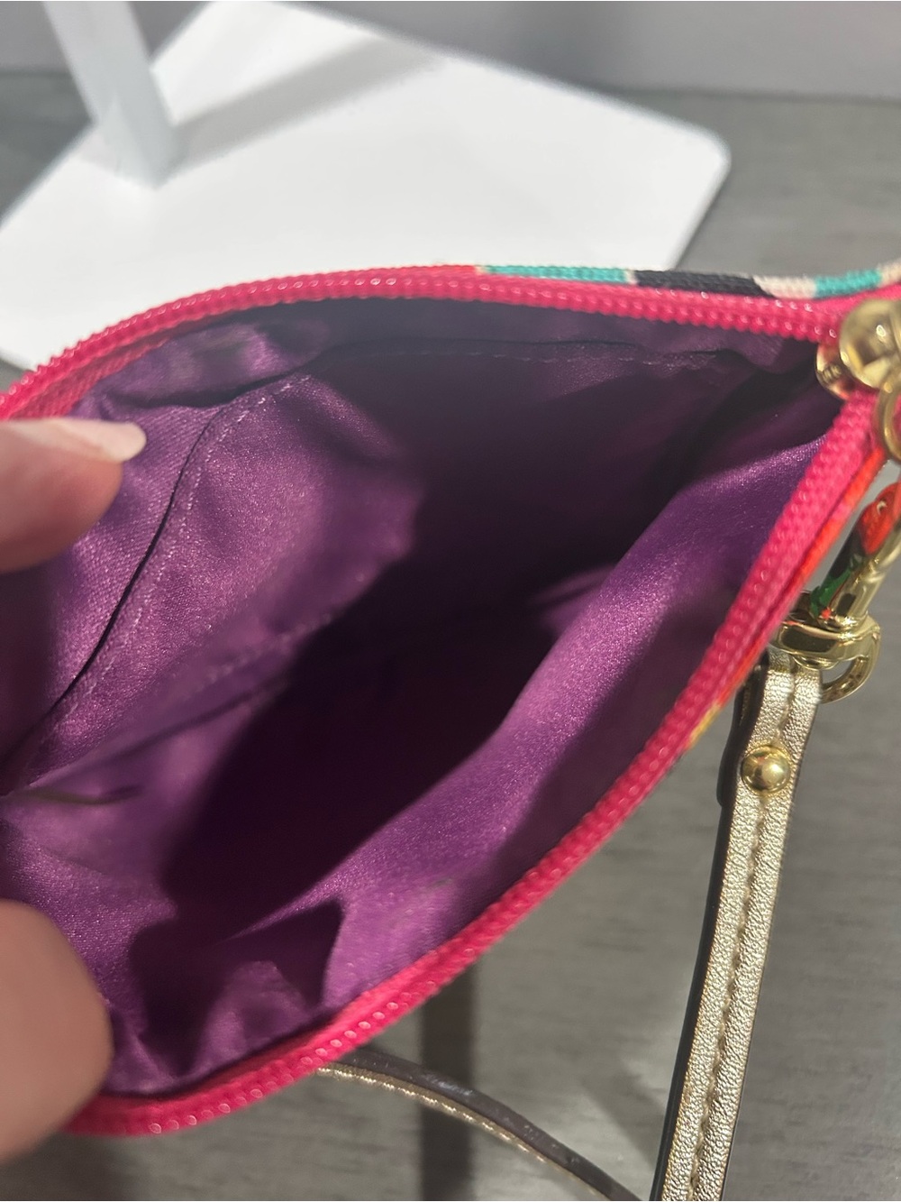 Coach Multicolor Signature Pop Wristlet with Gold Hardware - Picture 5 of 6